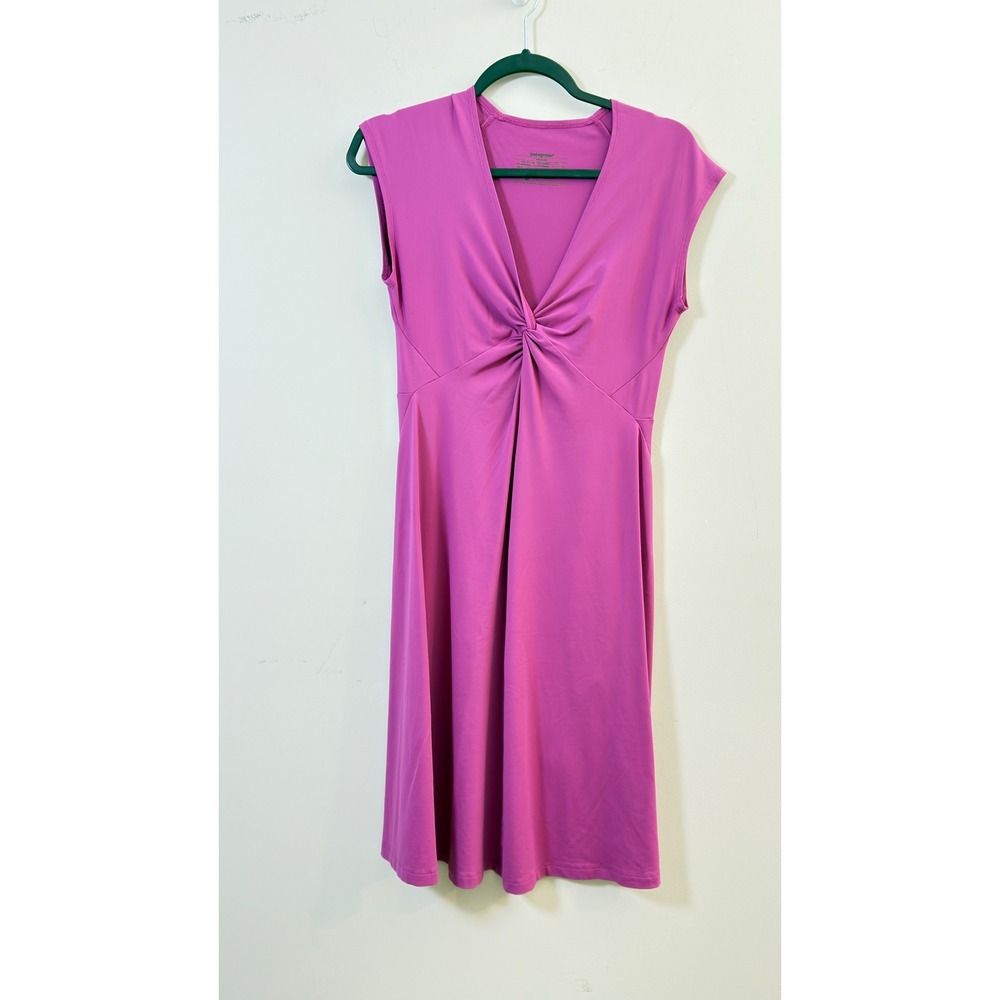 Patagonia Kamala Twist Dress Pink V-Neck Sleeveless Women's Size‎ Medium